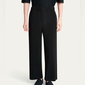 HOMME PLISSE ISSEY MIYAKE Men's Black Pleated Trousers